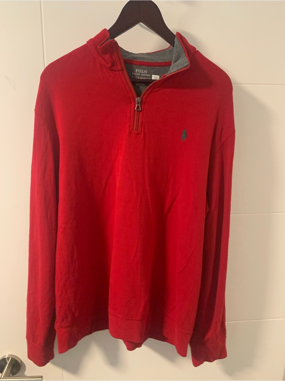 Polo by Ralph Lauren Men's Crimson Half-Zip Sweater A13